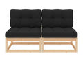 Canapés centraux de jardin coussins 2 pcs Bois de pin massif 39179ZIJK