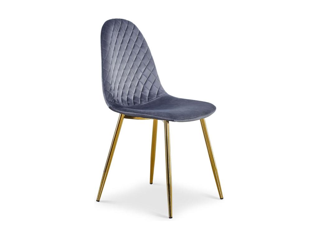 Lot de 4 Chaises en Velours Artvivrestore 87cm Argent 69350TEBC