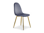 Lot de 4 Chaises en Velours Artvivrestore 87cm Argent 69350TEBC