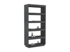 Bibliothèque/Séparateur de pièce Gris 80x35x167 cm Pin massif 33999RWYM