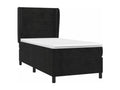 Lit à sommier tapissier et matelas Noir 80x200 cm Velours 18206DRBQ