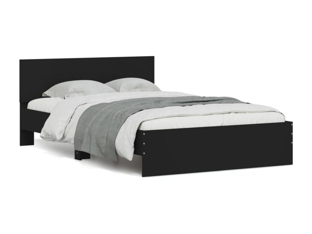 Cadre de lit avec tête de lit noir 120x200 92148HOVF