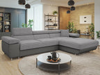 Canapé d'angle Artvivrestore 102 Gris Fonction de couchage Boîte de literie 280cm 08943WDUA