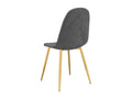 Chaise pieds métal doré et assise velours gris foncé Artvivrestore - Lot de 4 98702ACUB