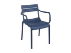 Fauteuil de terrasse en plastique bleu Calmetop 45291UAQG