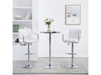 Tabourets de bar lot de 2 blanc similicuir 88767KAPN