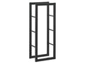 Porte-Bûches Range-Bûches pour Bois de Chauffage Intérieur Extérieur Acier Laqué 40x100x25 cm Noir Artvivrestore 16860IXET