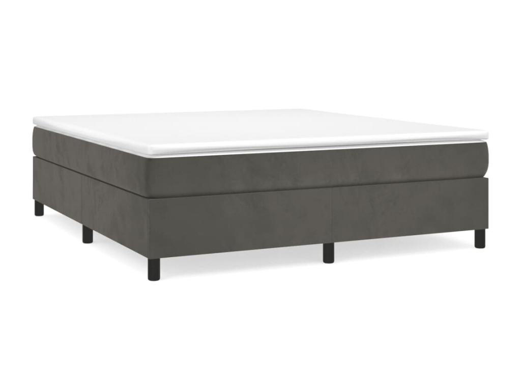 Sommier à Calmetop de lit Gris foncé 180x200 cm Velours 10126YBXY