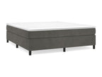 Sommier à Calmetop de lit Gris foncé 180x200 cm Velours 10126YBXY