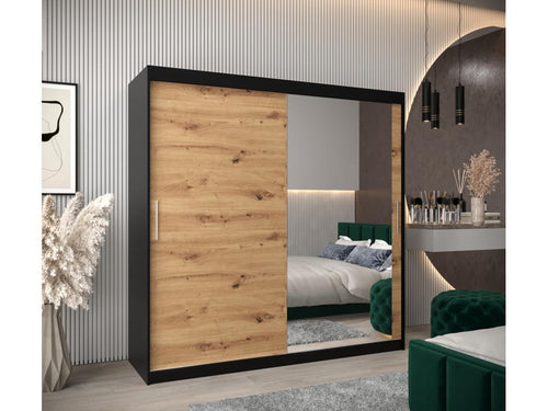 Armoire Artvivrestore 2 À Portes Coulissantes 200/200/62 2 portes Noir/Artvivrestore 70390HPZT