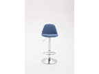 Lot de 2 Tabouret de bar - Tissu / Métal chromé - Bleu - Artvivrestore 86035PKUU