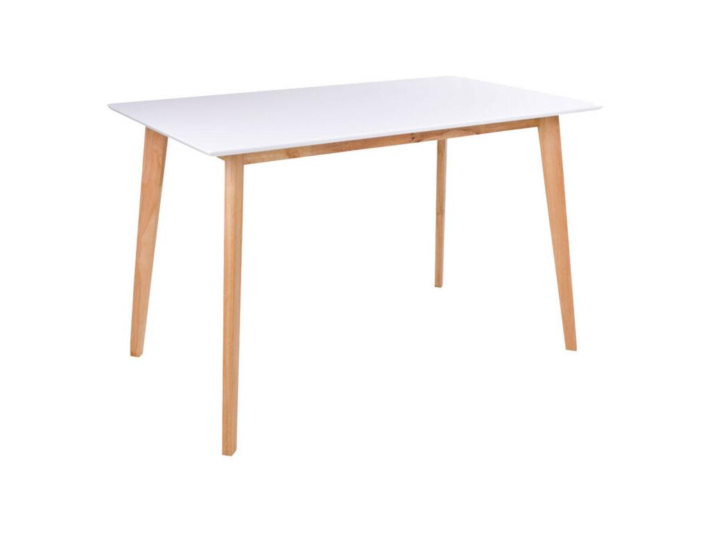 Calmetop - Table à manger 4 personnes en bois - Blanc 74658LKTN