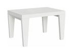 Table à manger extensible en bois pieds en V Nidchicshop-Couleur Blanc-Support 4 pieds-5 rallonges fines-Largeur extensible 130 à 390cm 69987TZXK