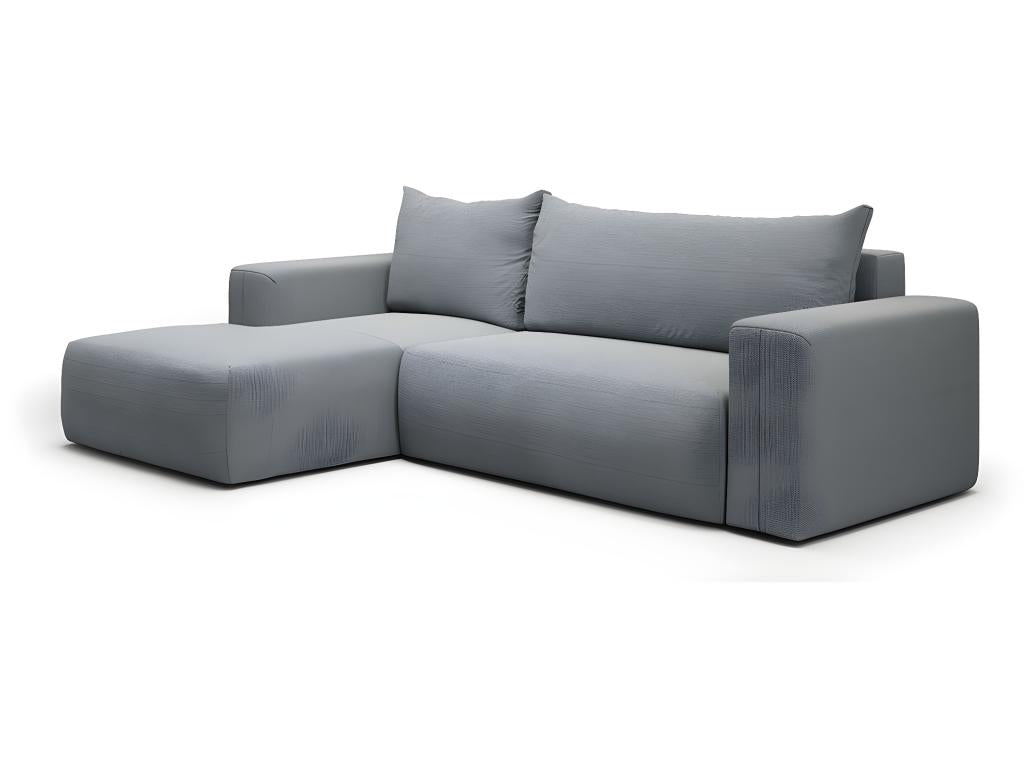 Canapé d'angle convertible gauche 3 places coffre Artvivrestore Gris 02868NVSP