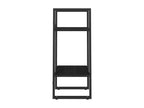 Bibliothèque à 2 niveaux Noir 40x30x70 cm Bois de pin massif 53625XAFA