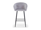 Tabouret de Bar en Velours Calmetop 106cm Argent 17583CKFW