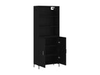 Buffet haut Noir 69,5x34x180 cm Bois d'ingénierie 19519GETY
