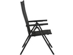 Calmetop 1 x chaise de jardin dossier réglable 6 positions noir/noir. 28861EYXL