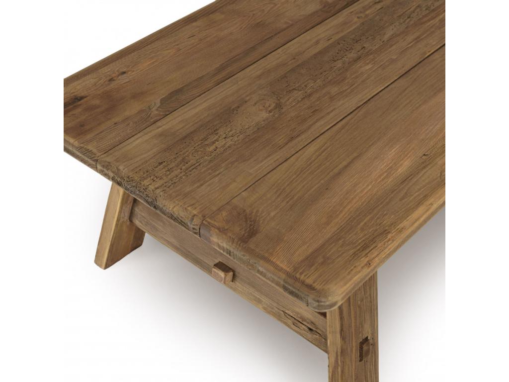 Artvivrestore - Table basse rectangulaire 140x70cm bois Pin recyclé 27738QTTQ