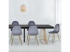Lot de 4 Chaises en Velours Artvivrestore 87cm Argent 69350TEBC