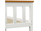 Cadre de lit sans matelas blanc bois de pin massif 140x200 cm 90599DWXG