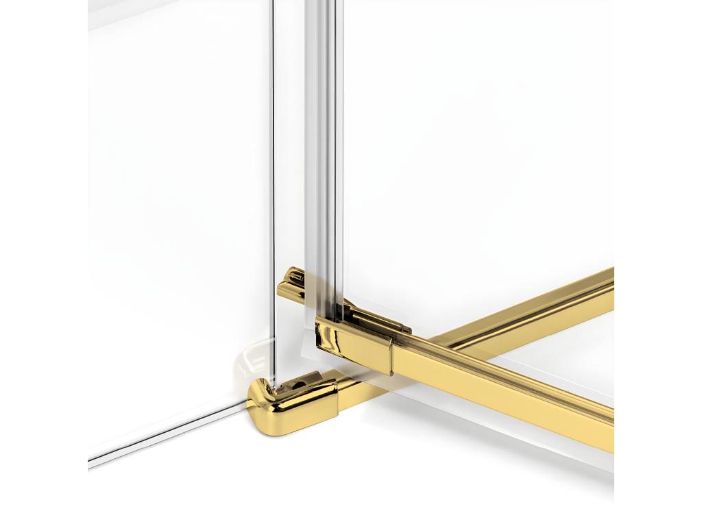 Porte de douche 90 cm doré pivotant gauche Calmetop 74239TPKF
