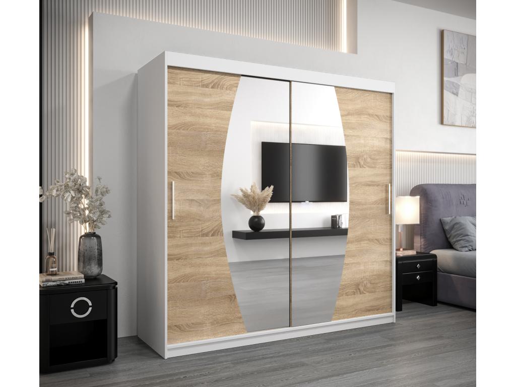 Armoire Calmetop À Portes Coulissantes 200/200/62 2 portes Blanc/Calmetop 93230DOMJ