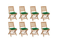 Chaises pliables d'extérieur et coussins lot de 8 Calmetop 34088ATIM