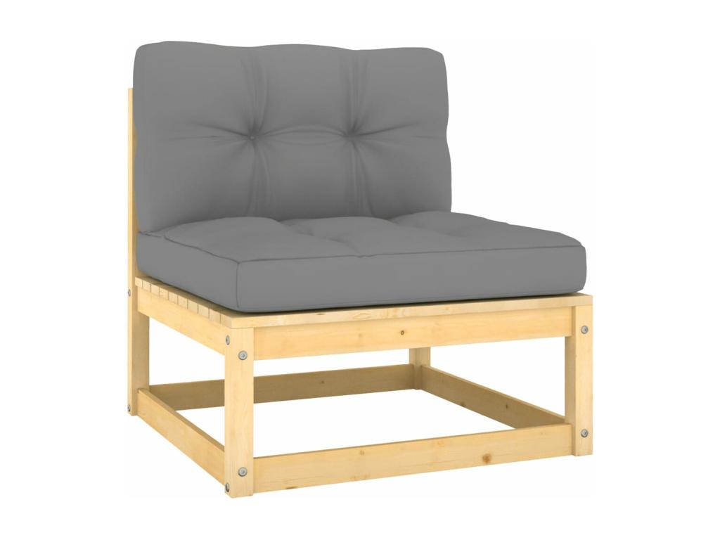 Salon de jardin 8 pièces avec coussins Bois de pin massif 95641AWAK