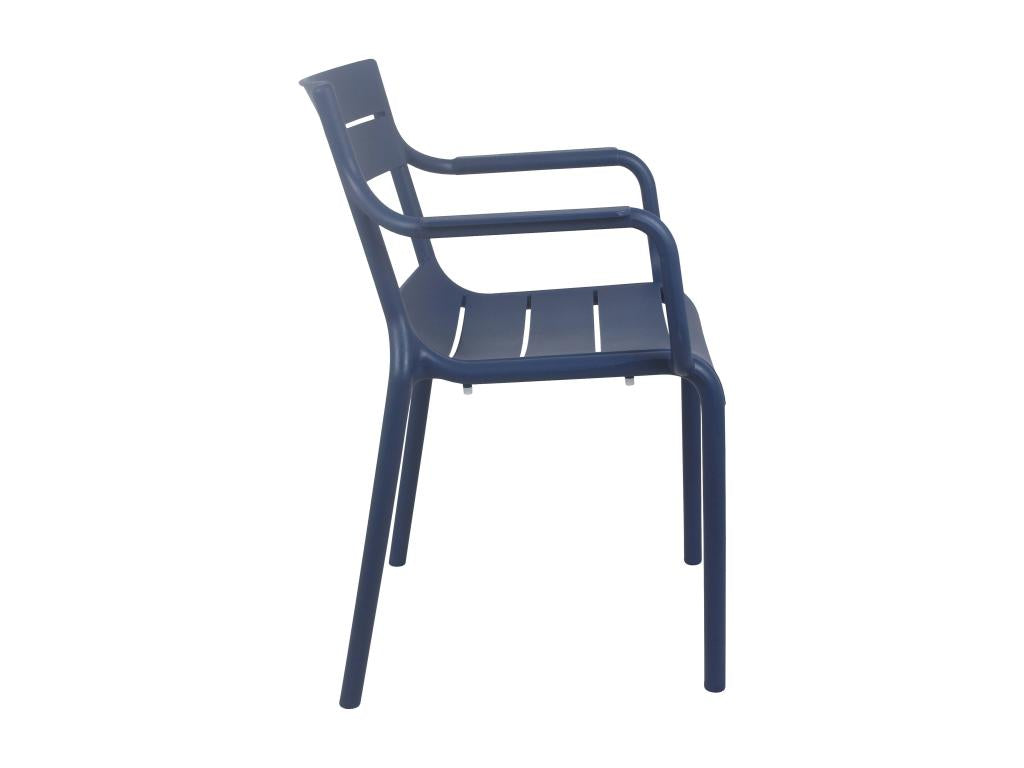 Fauteuil de terrasse en plastique bleu Calmetop 45291UAQG