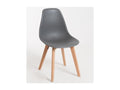 Chaise nordique gris foncé et pieds hêtre clair Calmetop - Lot de 2 76653OUGX