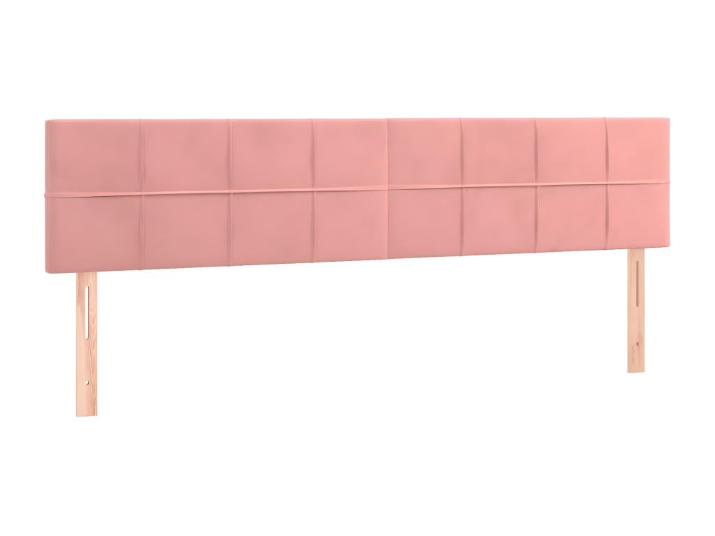Lit à sommier tapissier avec matelas Rose 200x200 cm Velours 35244BVXA