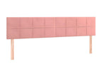 Lit à sommier tapissier avec matelas Rose 200x200 cm Velours 35244BVXA