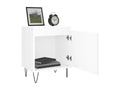 Table de chevet blanc 40x30x50 bois d'ingénierie 27497TWLB