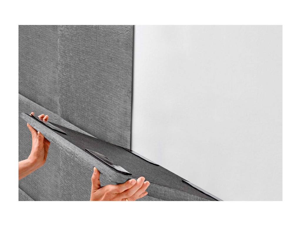 Artvivrestore Tête de Lit Rembourrée en Laine Écologique Composée de Panneaux Autocollants Interchangeables Chambre de Luxe Rembourrée Gris 90 cm 23272HBYZ