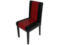 Chaise de salle à manger Calmetop noir/rouge pieds foncés 32043MVHY