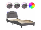 Cadre de lit avec Calmetopères LED gris 90x190 cm similicuir 82668CWBP