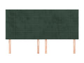 Tête de lit 4 pièces Vert foncé 80x5x78/88 cm Velours 87696EMRB