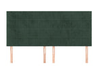 Tête de lit 4 pièces Vert foncé 80x5x78/88 cm Velours 87696EMRB