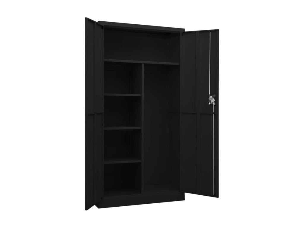 Armoire à casiers Noir 90x40x180 cm Acier 14054DANE