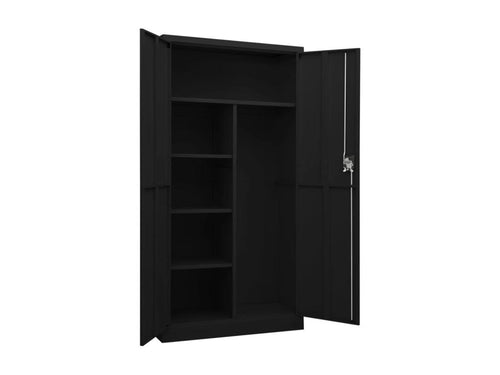Armoire à casiers Noir 90x40x180 cm Acier 14054DANE