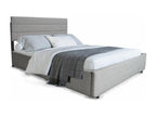 Lit Calmetop 140x200 1 sommier 2 tiroirs 1 tiroir lit 90x190 / Gris clair 27205QAJD