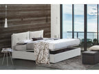Lit double Calmetop Lit coffre avec revêtement en éco-cuir Made in Italy Ouverture frontale adaptée pour matelas 120x190 cm Blanc 98328NZIQ