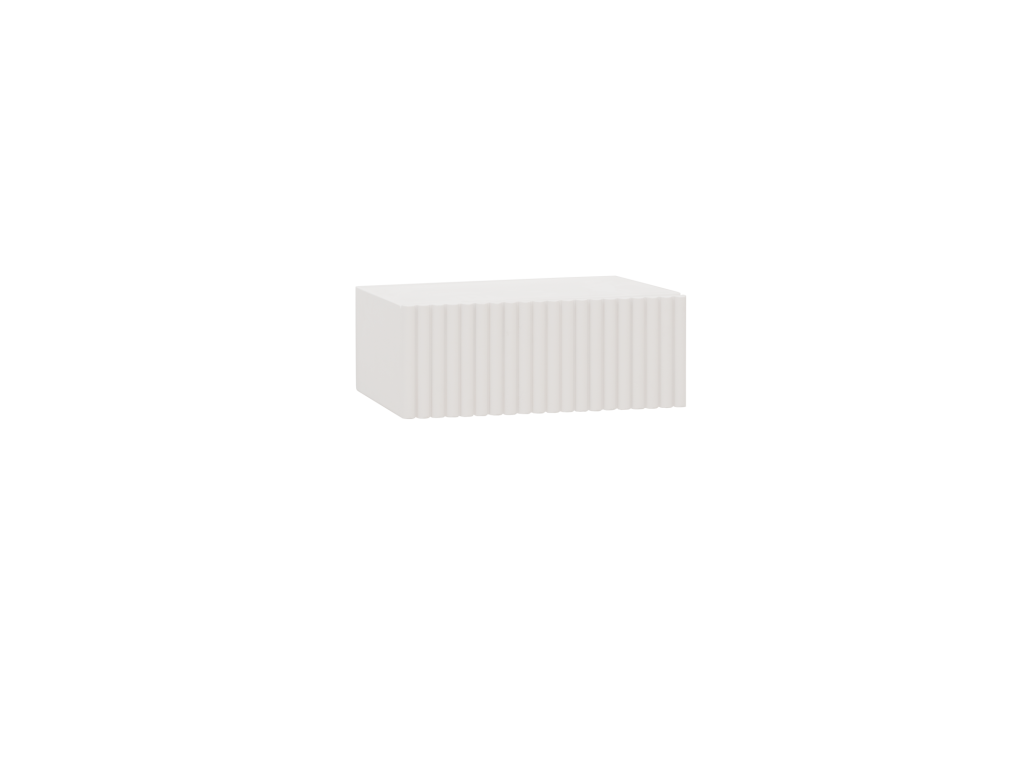 Table de chevet en bois de sapin flottant ton blanc 40x15cm - Nidchicshop 52891NWED