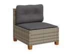 Salon de jardin 9 pcs avec coussins gris résine tressée 62466QWUX