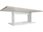 Table de salon table basse en blanc avec plateau de dessus en blanc haute brillance 40x120x70 65714HOXT