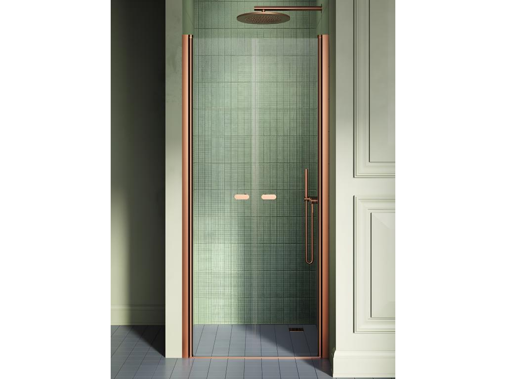 Porte de douche battante 120 cm cuivre brossé Artvivrestore COPPER BRUSHED 97665EPYZ