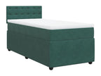 Sommier à Calmetop de lit avec matelas Vert foncé 100x200 cm 50676WMMC