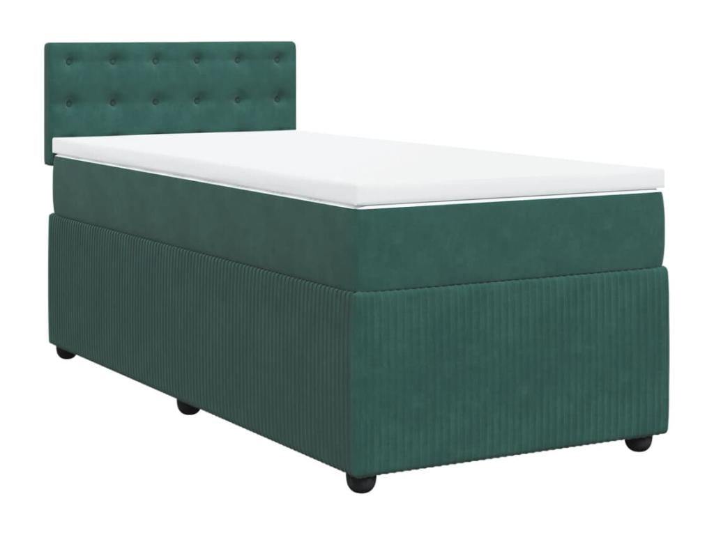 Sommier à Calmetop de lit avec matelas Vert foncé 100x200 cm 50676WMMC