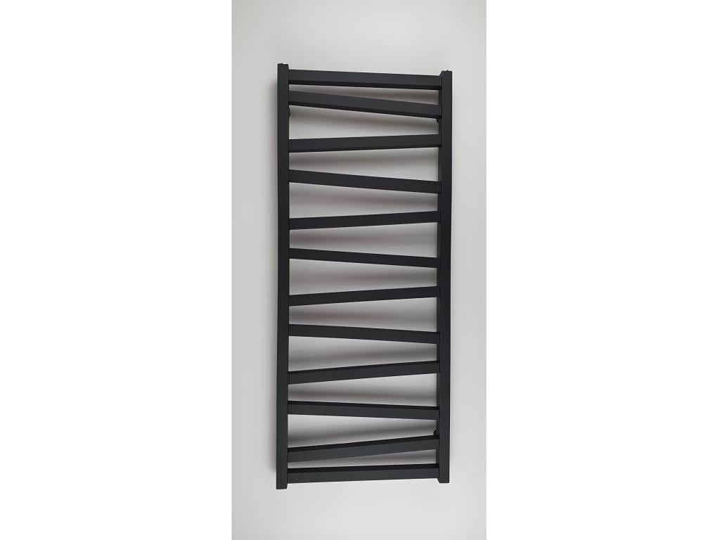 Radiateur sèche-serviettes eau chaude design Artvivrestore 119x50 cm noir mat 24314KSAQ